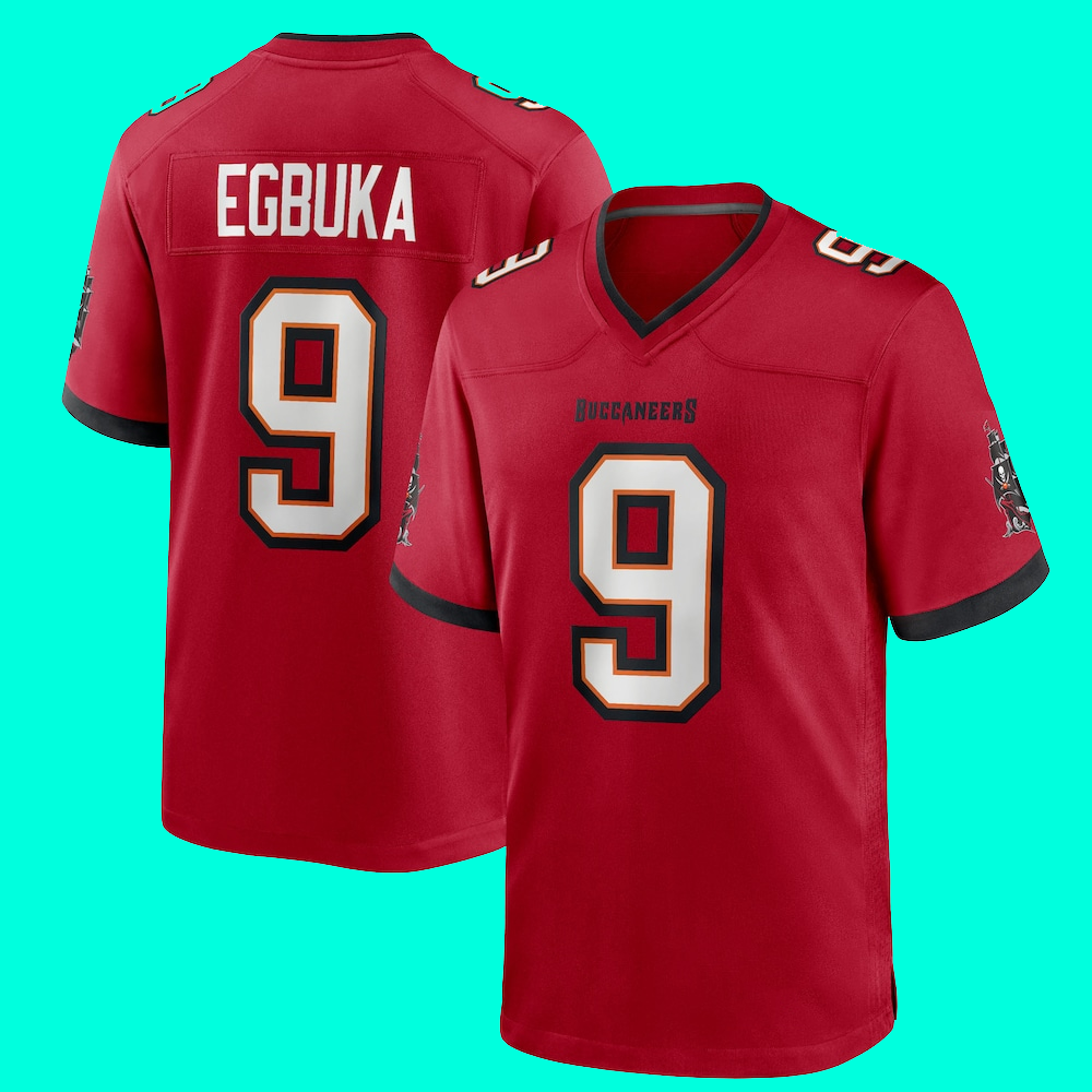 Emeka Egbuka Red Tampa Bay Buccaneers 2025 Jersey