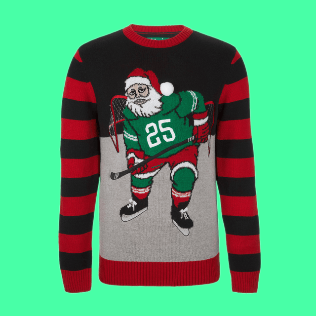 Hockey Santa Ugly Christmas 2025 Sweater