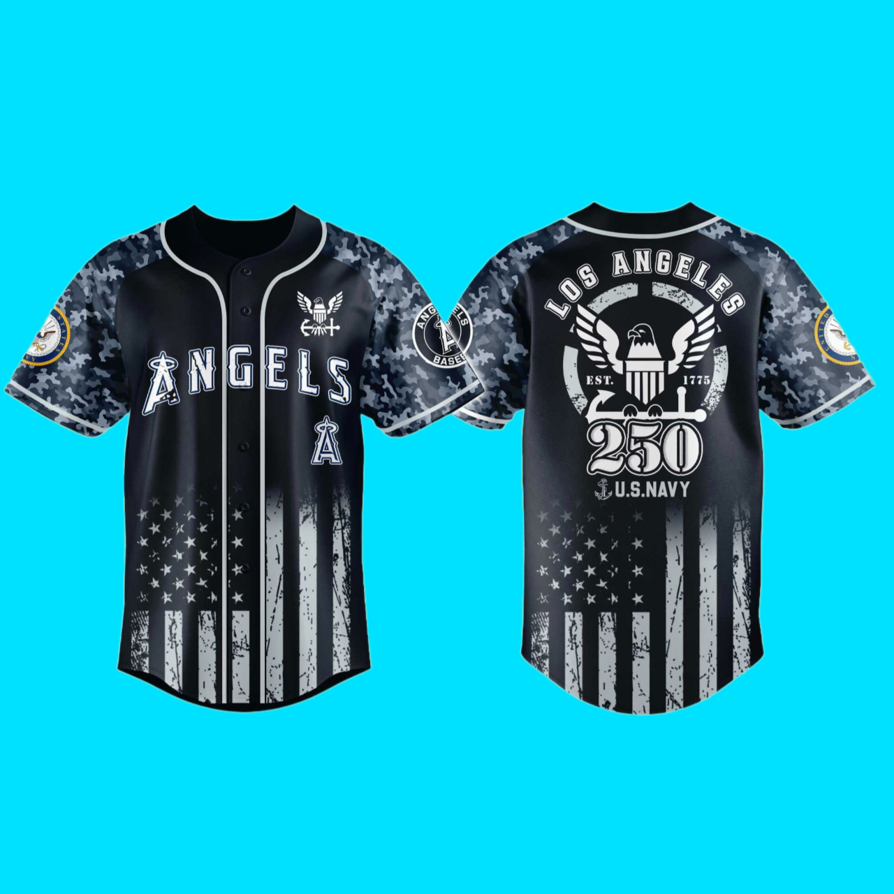 LA Angels 250th US NAVY Jersey 2025