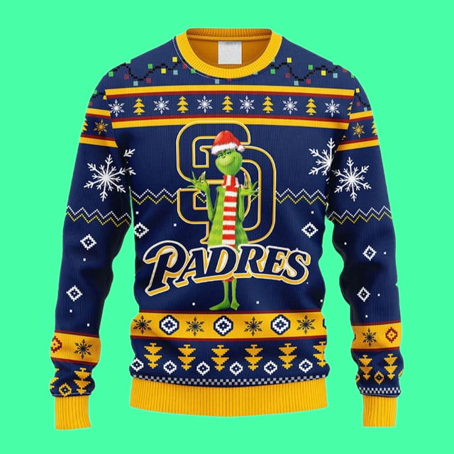 Padres Funny Grnch Christmas Ugly Sweater