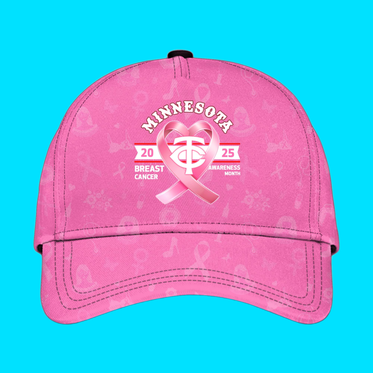 Twins Minnesota 2025 Special Breast Cancer Awareness Month Jersey And Hat
