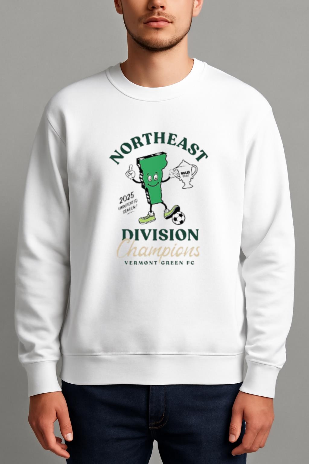 Vermont Green Fc Division Northeast 2025 Undefeated Season Champions Shirt
