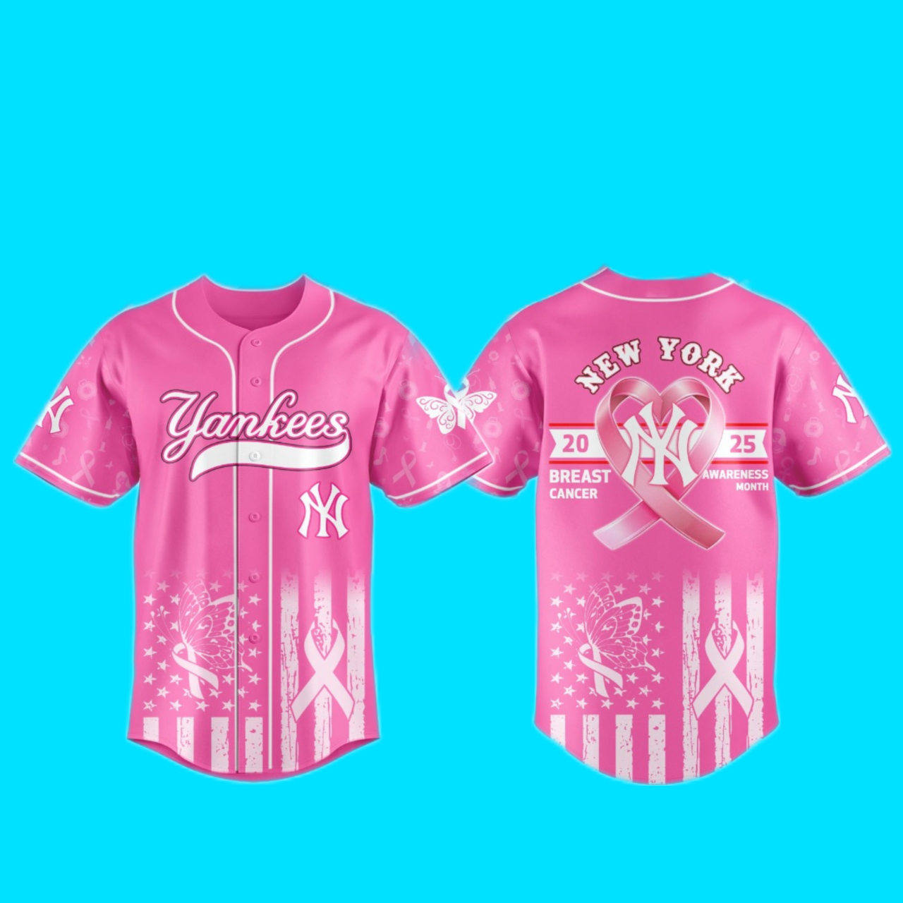 Yankees New York 2025 Special Breast Cancer Awareness Month Jersey