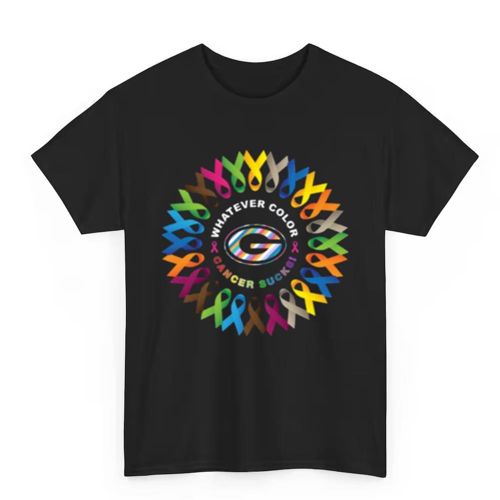 2025 Bay Packers Whatever Color Cancer Sucks Shirt