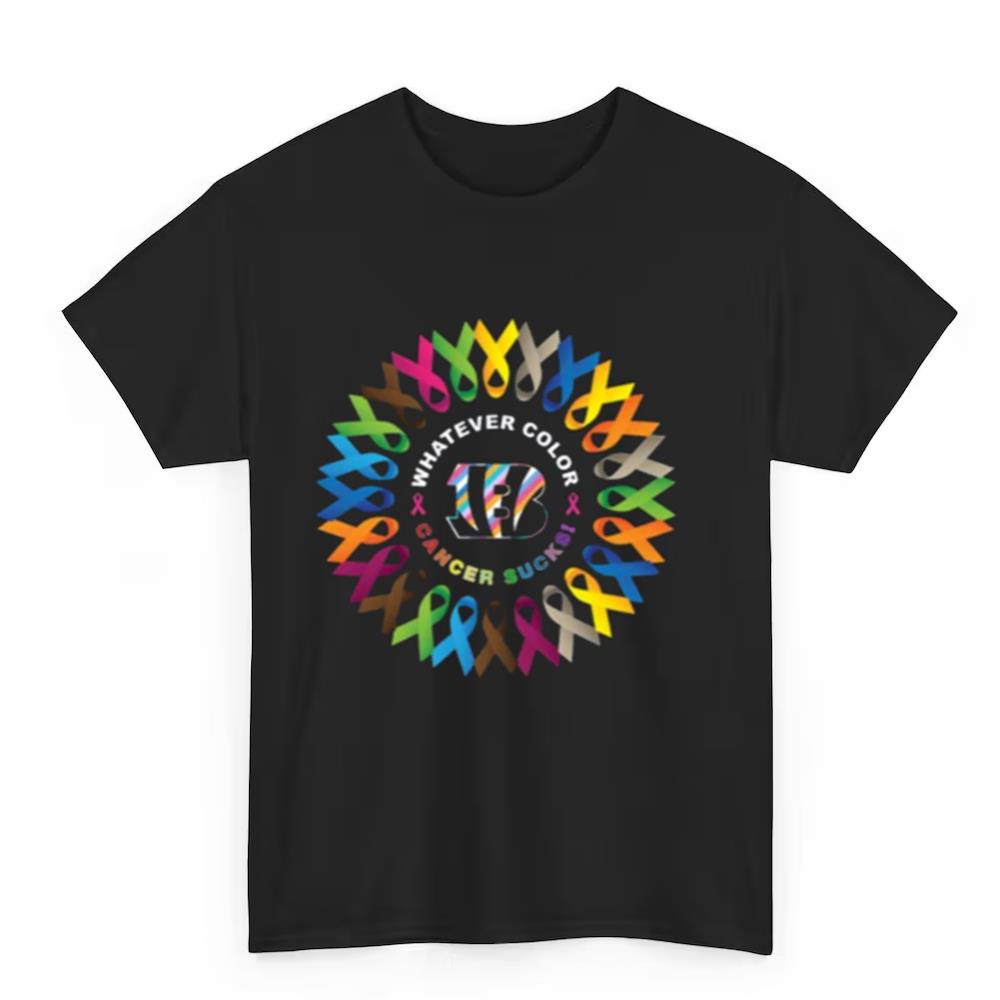 2025 Bengals Whatever Color Cancer Sucks Shirt