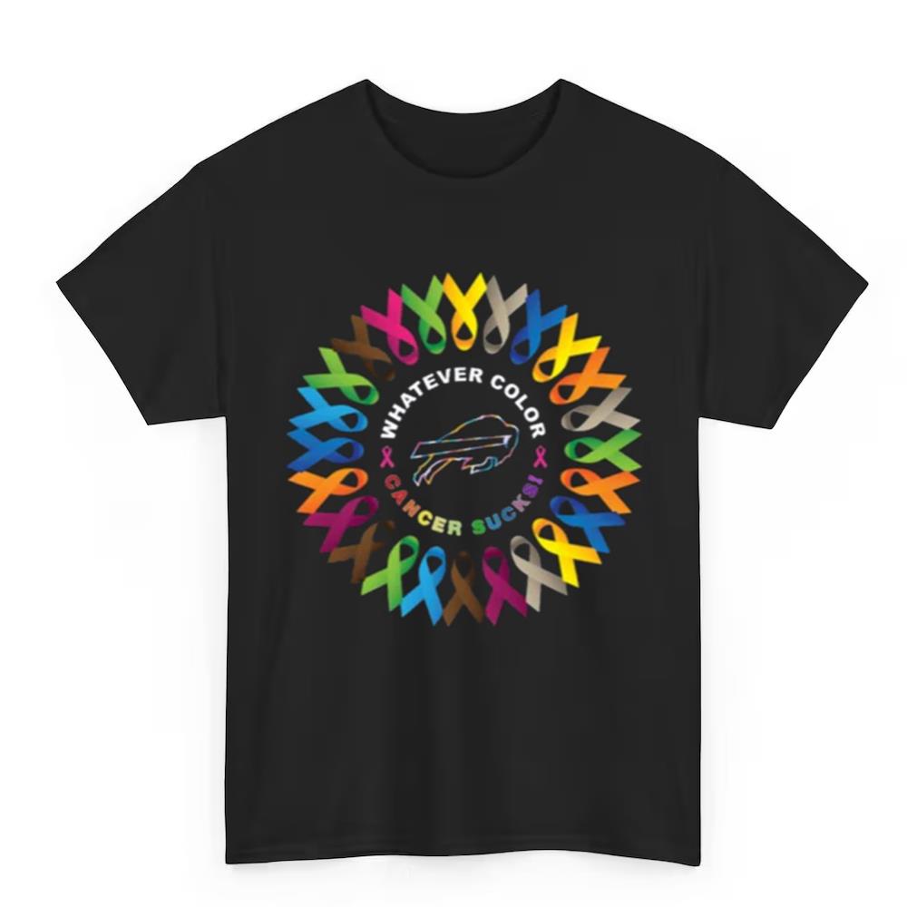 2025 Bills Whatever Color Cancer Sucks Shirt