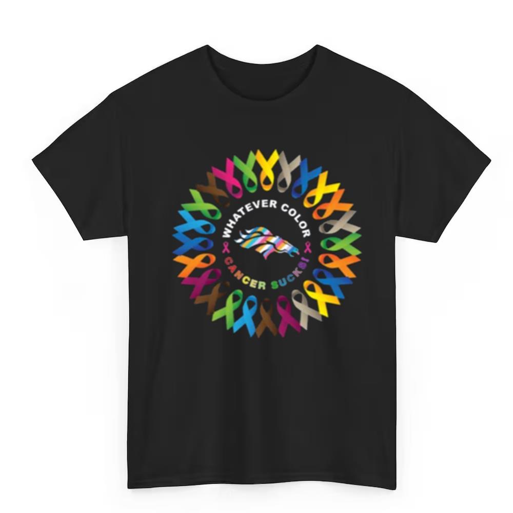 2025 Broncos Whatever Color Cancer Sucks Shirt