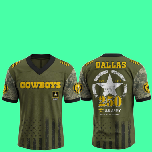 2025 Dallas Cowboys U.S Army 250th Birthday Celebration Jersey