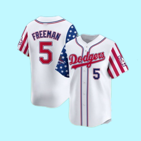 2025 Freeman Dodgers Fouth of july Jersey