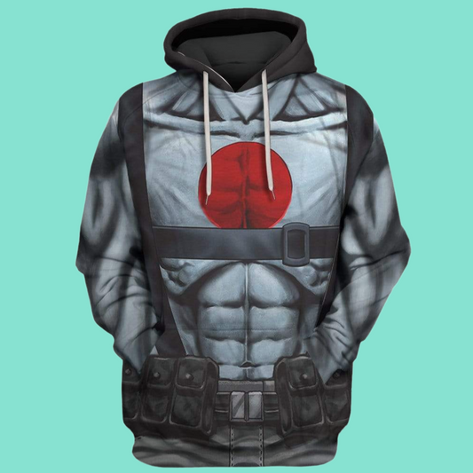 2025 Halloween Bloodshot Shirtless Straps Costume Hoodie
