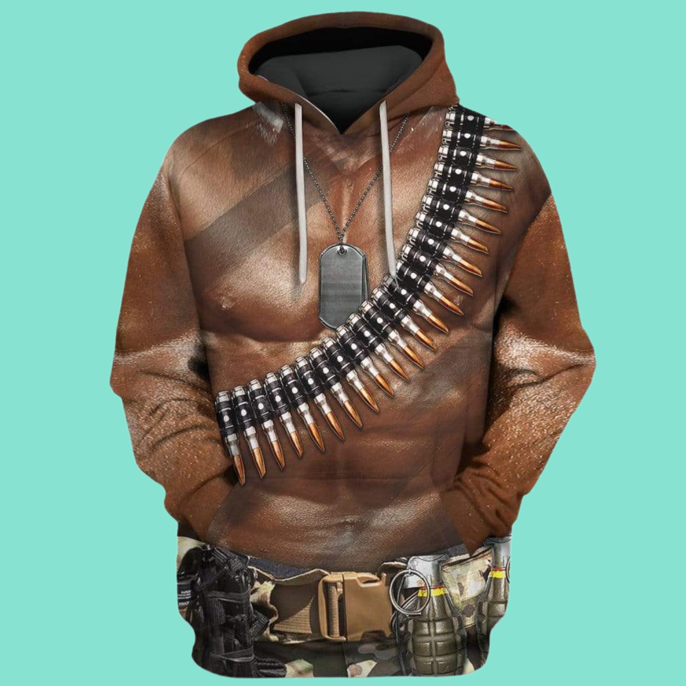 2025 Halloween Commando Costume Hoodie