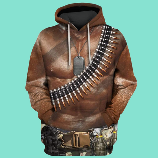 2025 Halloween Commando Costume Hoodie