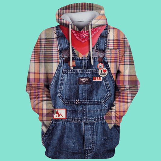 2025 Halloween Cow Boy Costume Hoodie