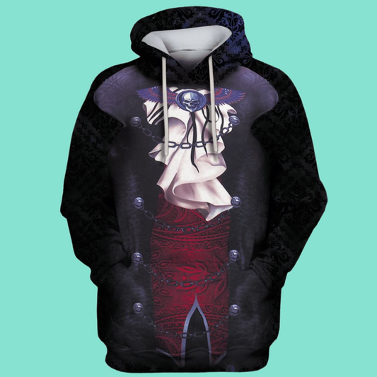 2025 Halloween FUNNY BLACK BACKGROUND Costume Hoodie