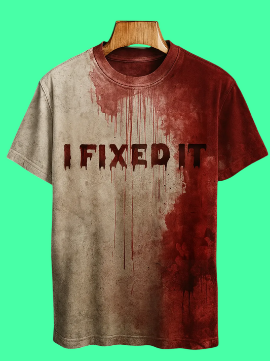 2025 Halloween I Fixed It Bloody Art Print Printed T-shirt