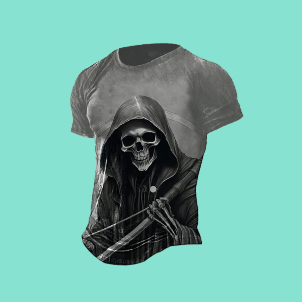 2025 Halloween Men's Halloween Skull Print Shirt