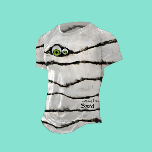 2025 Halloween Men's Halloween You've Been Boo'd Mummy Print Tee