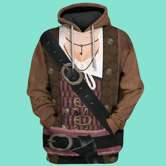 2025 Halloween Pirate Lass Costume Hoodie