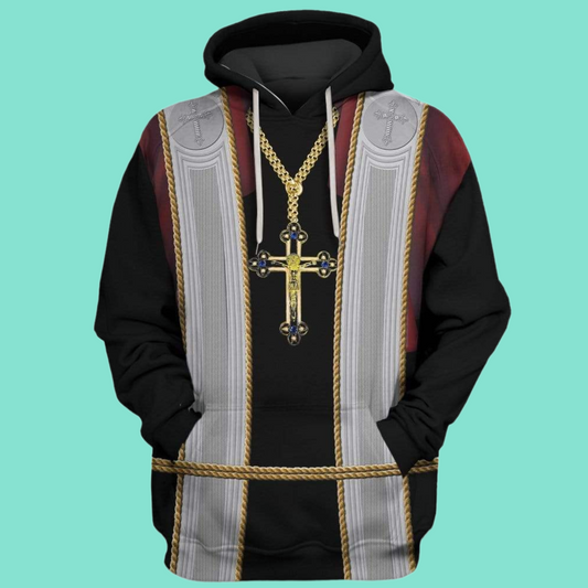 2025 Halloween Priest Costume Hoodie