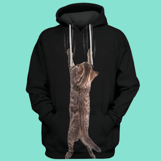 2025 Halloween SCRATCHING CAT Costume Hoodie