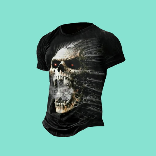 2025 Halloween Skull Print T-shirt