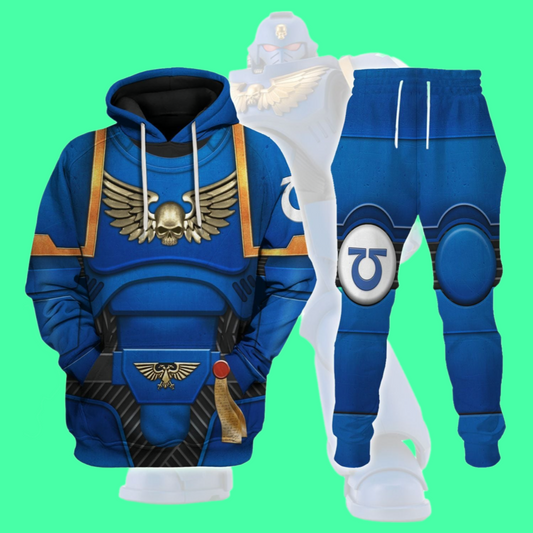 2025 Halloween Space Marines ULTRAMARINES Warhammer 40k Costume Hoodie Sweatshirt Shirt