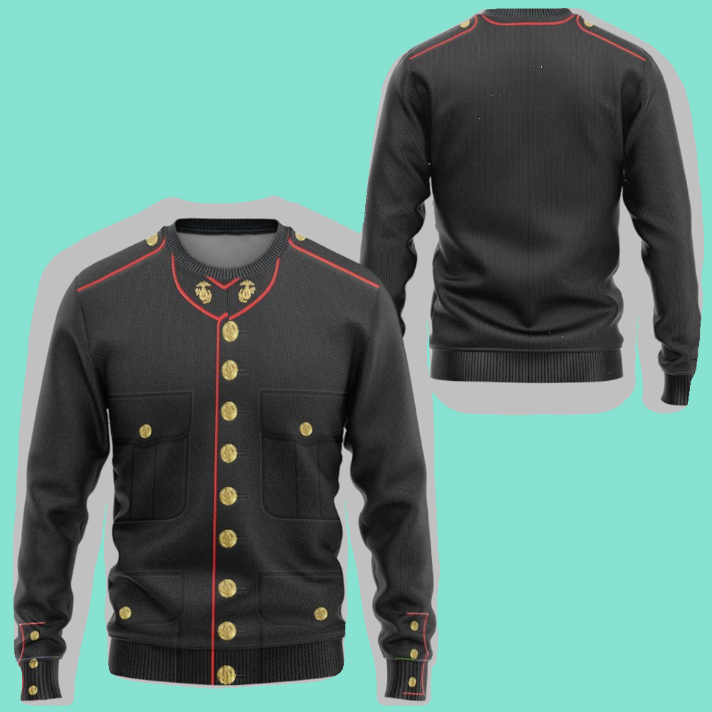 2025 Halloween USMC Enlisted Dress Costume Hoodie