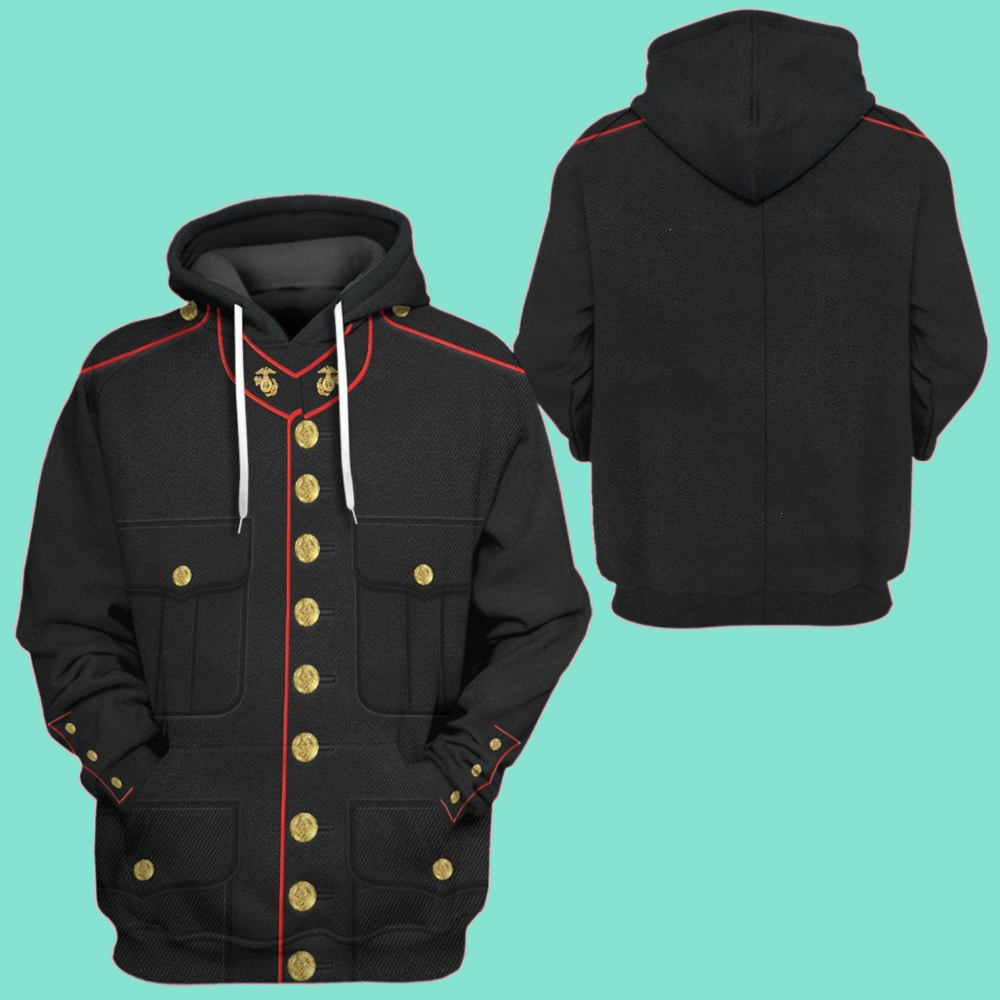 2025 Halloween USMC Enlisted Dress Costume Hoodie