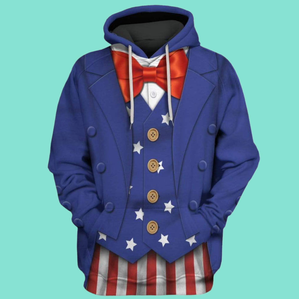 2025 Halloween Uncle Sam Costume Hoodie