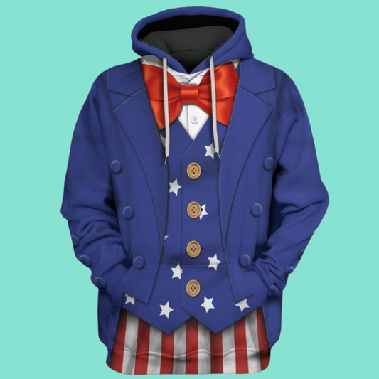 2025 Halloween Uncle Sam Costume Hoodie
