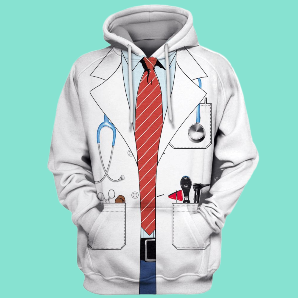 2025 Halloween Uniform Of Doctor Costume Hoodie