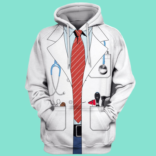 2025 Halloween Uniform Of Doctor Costume Hoodie