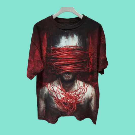 2025 Halloween Unisex Dark Horror Gothic Halloween Art Print T-Shirt
