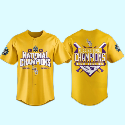 2025 LSU Tigers Baseball NCAA National Champions Jersey