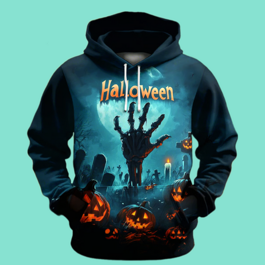 2025 Men's Halloween Print Hoodie