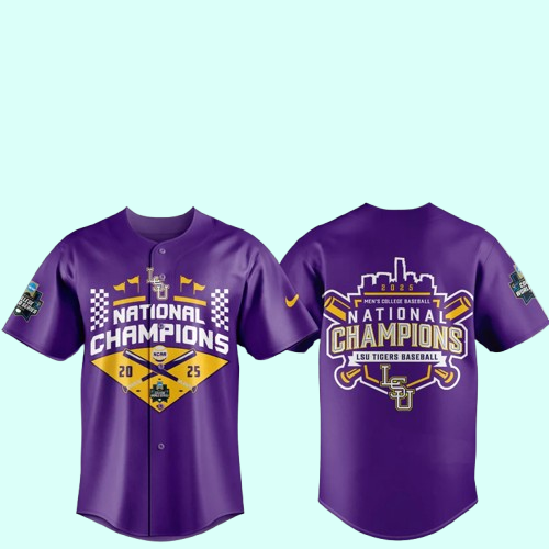 2025 NCAA Baseball Men’s LSU Tigers Baseball Jersey