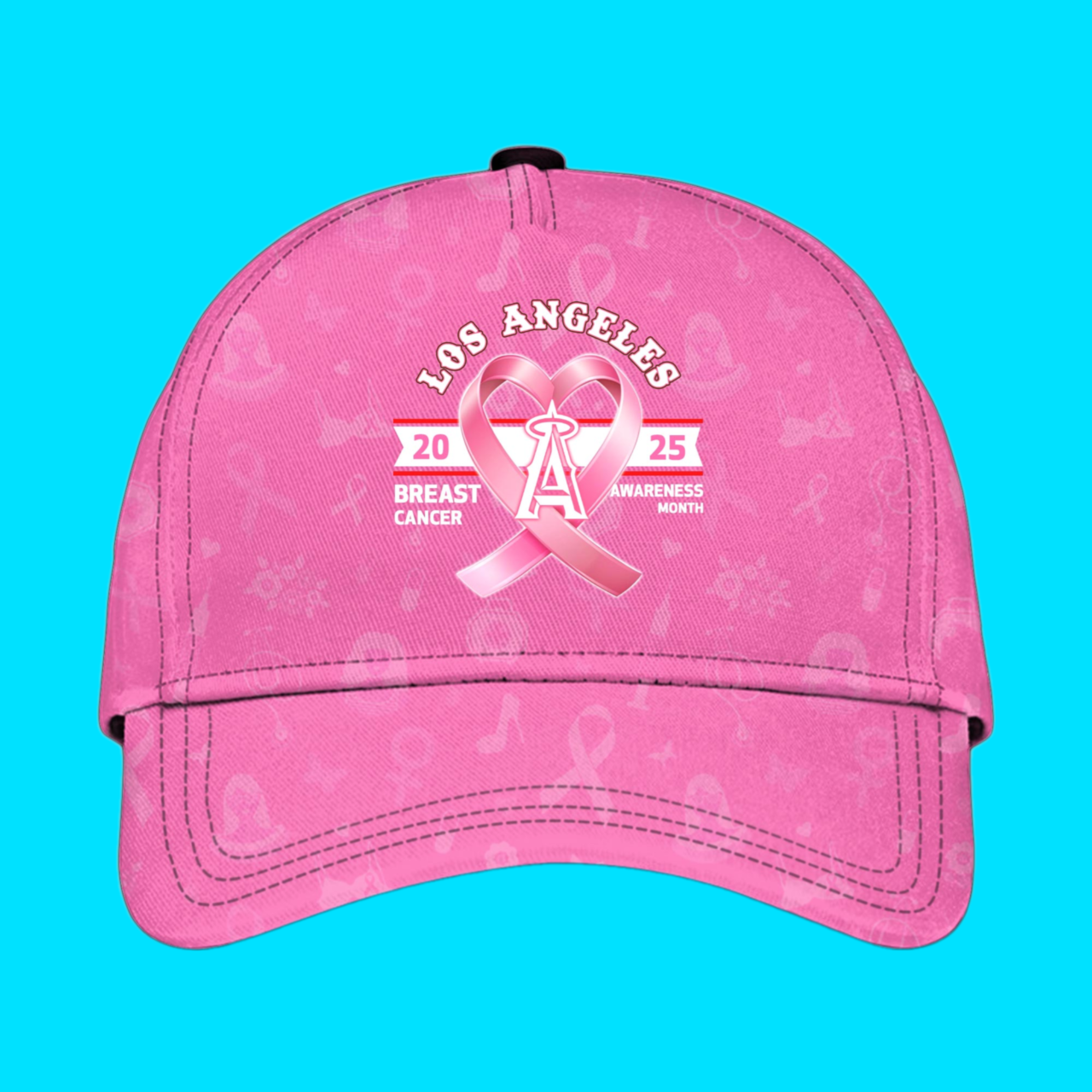 Angels Los Angeles 2025 Special Breast Cancer Awareness Month Jersey And Hat