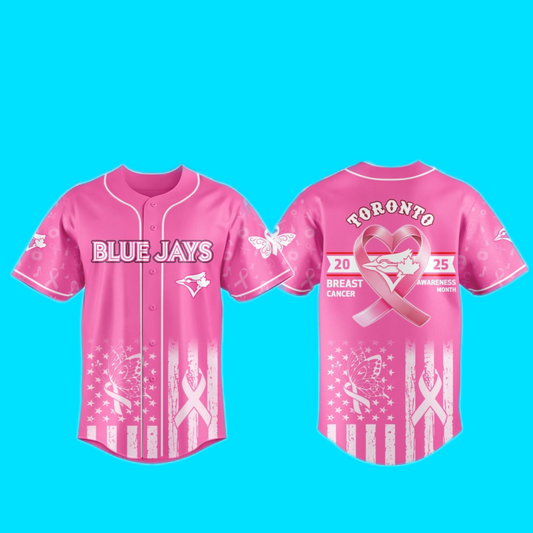 Blue Jays Toronto 2025 Special Breast Cancer Awareness Month Jersey