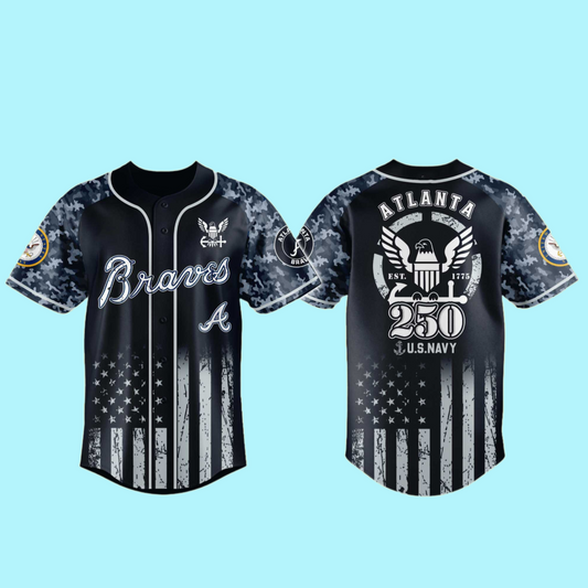 Braves 250th US NAVY Jersey 2025