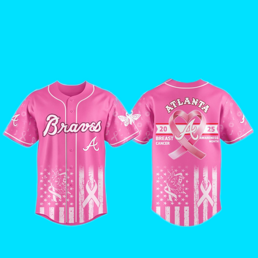 Braves Atlanta 2025 Special Breast Cancer Awareness Month Jersey