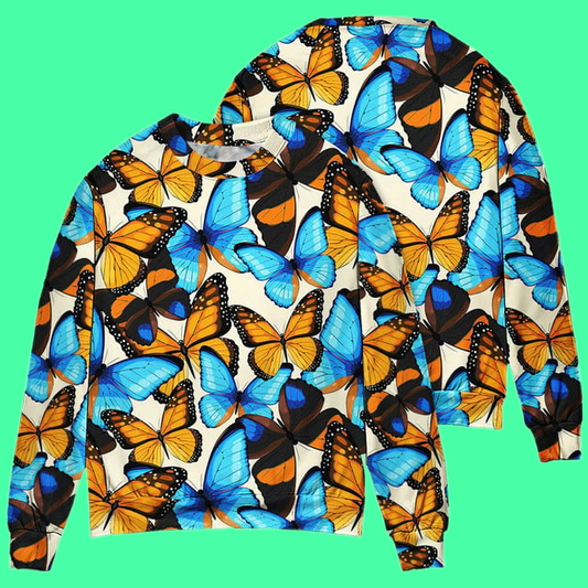 Butterfly Abstract Colorful Vintage Ugly Christmas 2025 Sweater