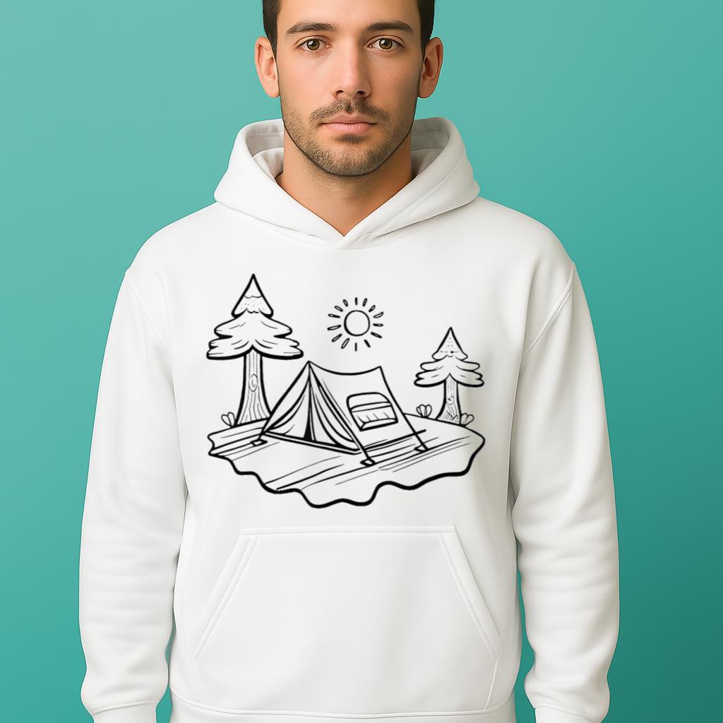 Camping Coloring And Painting Yourself Coloring Shirt