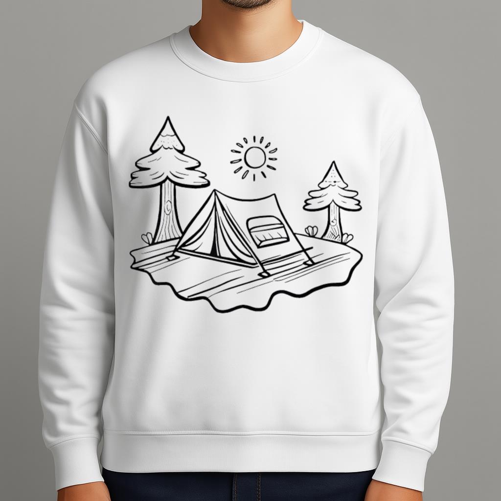Camping Coloring And Painting Yourself Coloring Shirt