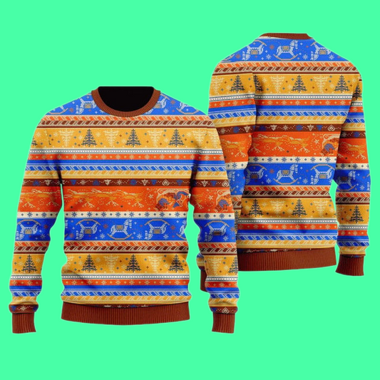 Crazy Light Up Xmas Pattern Ugly Christmas 2025 Sweater