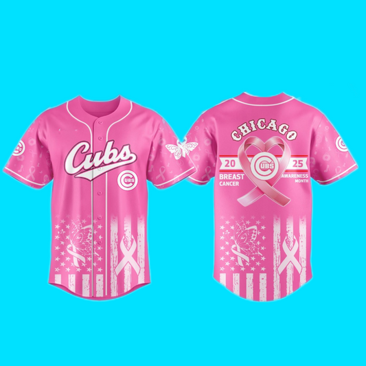 Cubs Chicago 2025 Special Breast Cancer Awareness Month Jersey