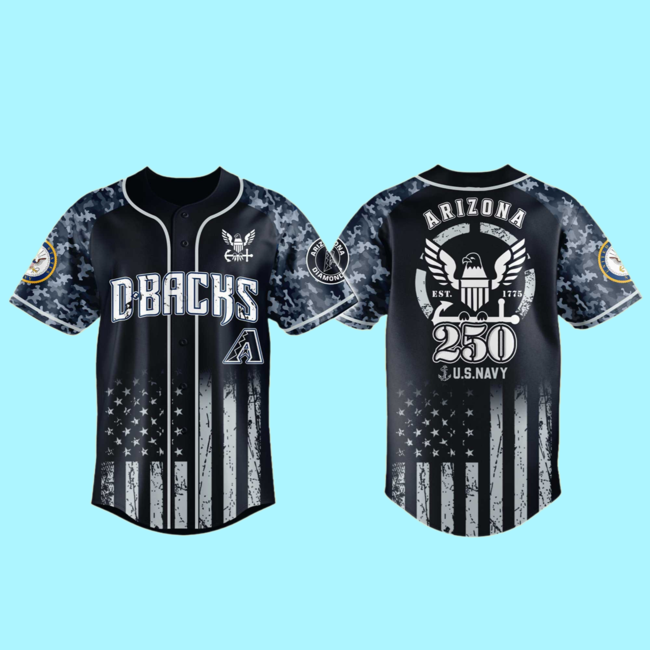Diamondbacks 250th US NAVY Jersey 2025