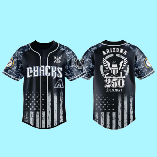 Diamondbacks 250th US NAVY Jersey 2025