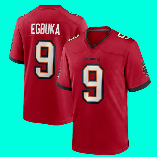 Emeka Egbuka Red Tampa Bay Buccaneers 2025 Jersey