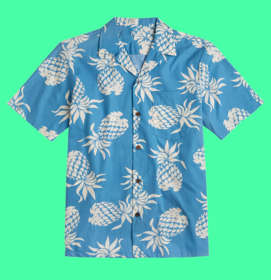 Hala Kahiki Blue Hawaiian shirt
