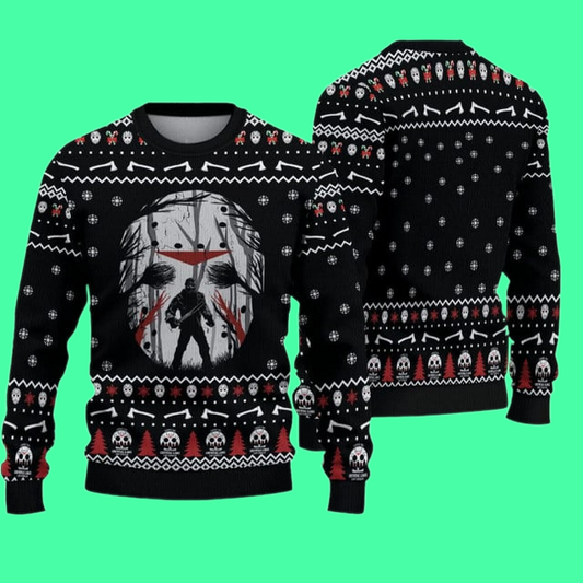 Halloween Jason Voorhees Ugly Christmas 2025 Sweater